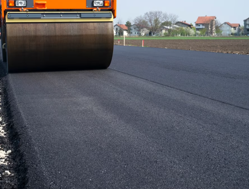 tarmac pressed into road